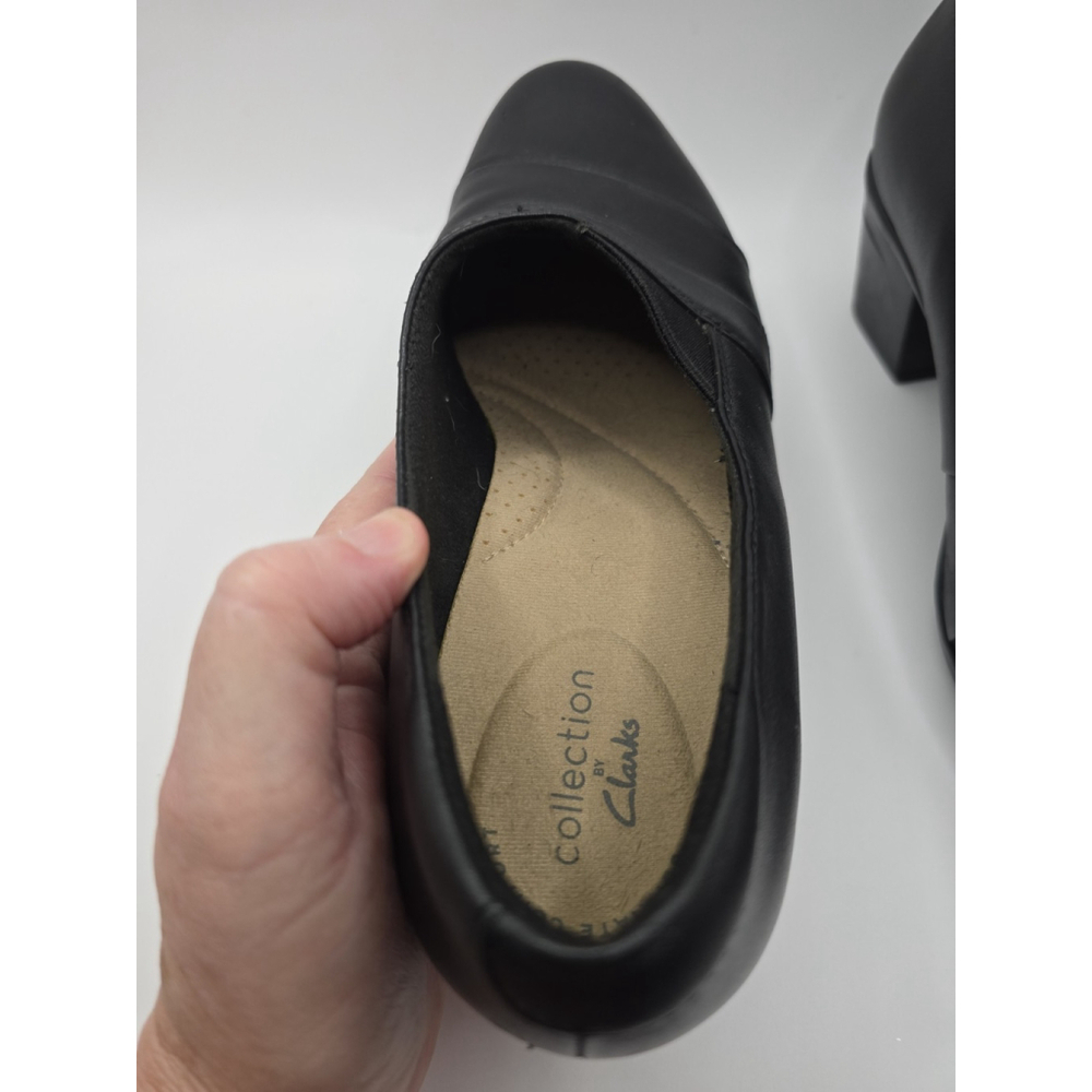 Clarks Ultimate Comfort ROSALYN ADELE Square Heel Black Shoes Ladies Size 8M - Picture 11 of 13